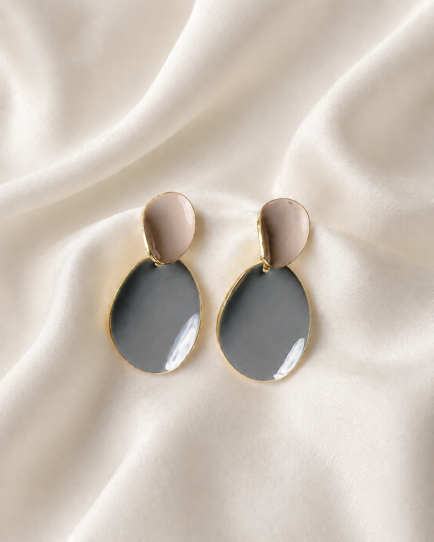 Pebble & Meadow Enamel Drop Earrings