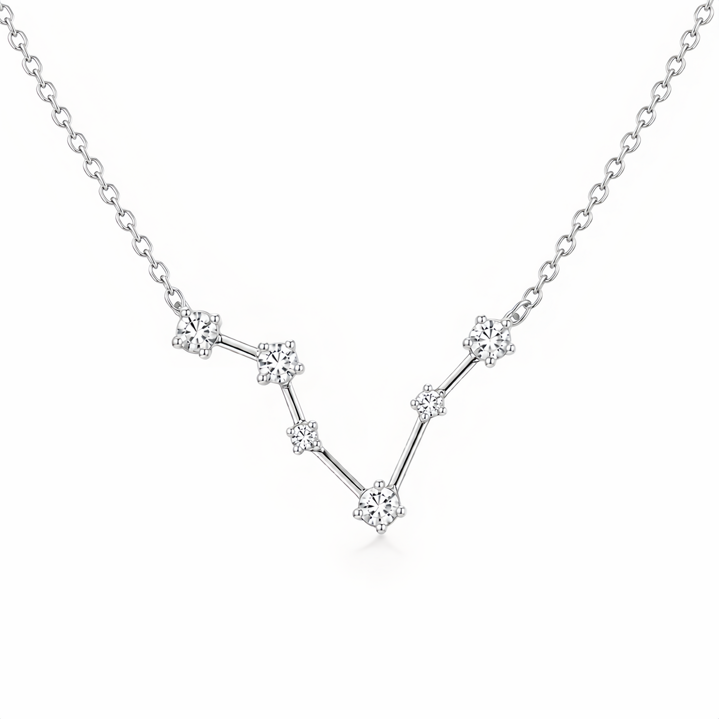 Zodiac Constellation Necklace Waterproof (Silver)