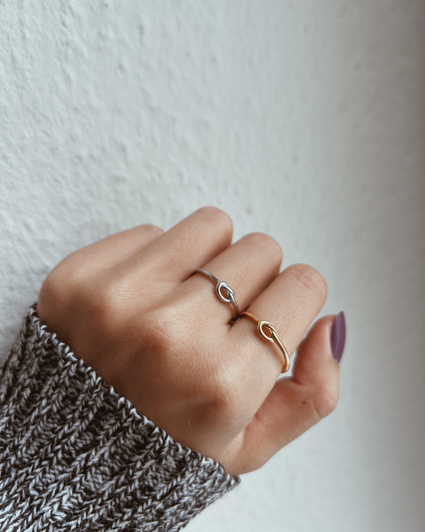 Minimal Love Knot Ring Waterproof