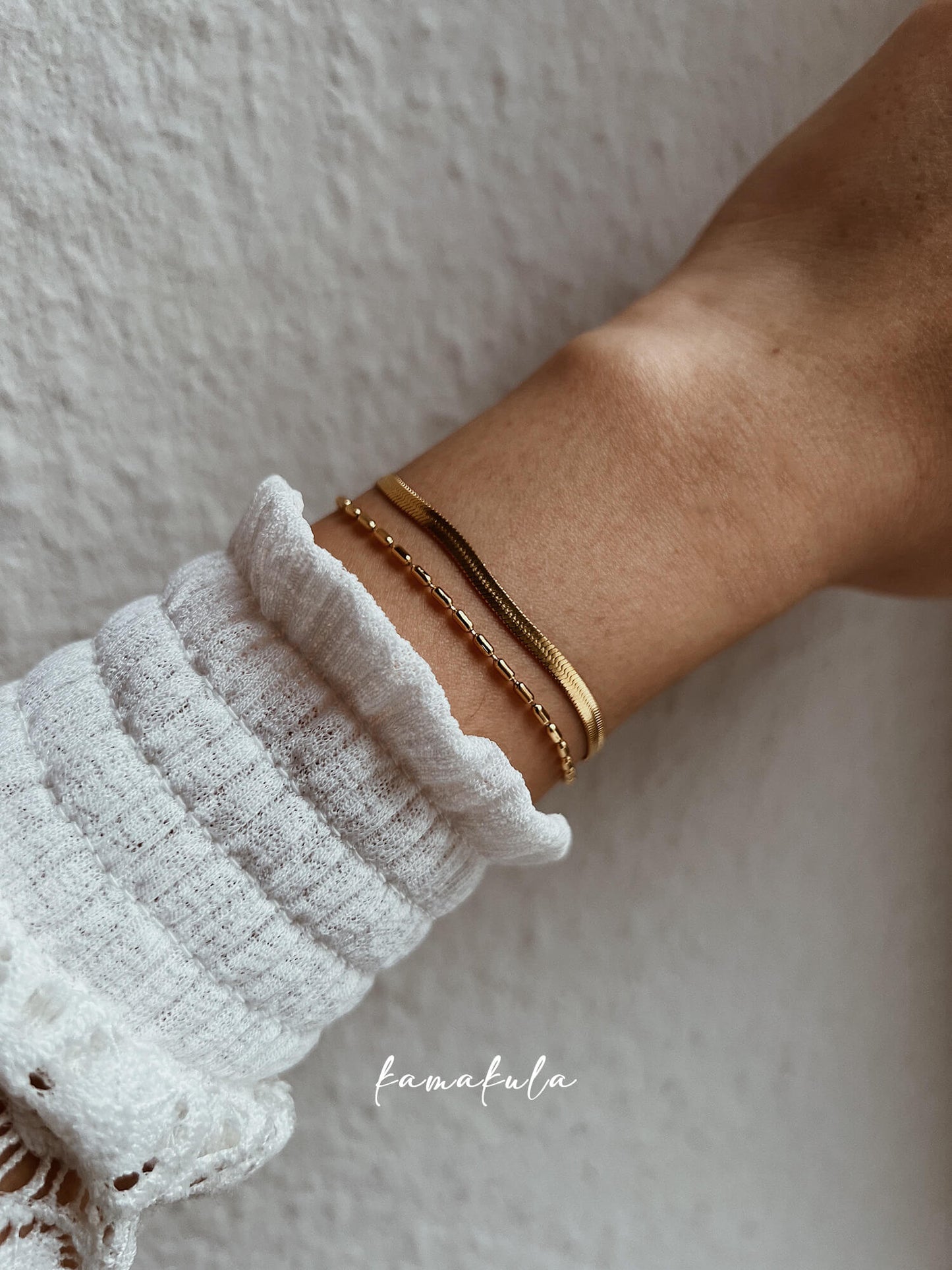 Two-row Snake Chain Bracelet