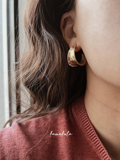 Chloe Chunky Half Hoops