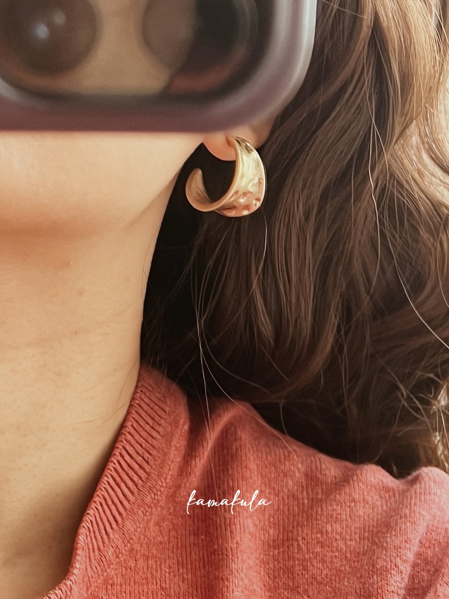Chloe Chunky Half Hoops