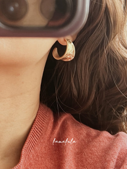 Chloe Chunky Half Hoops