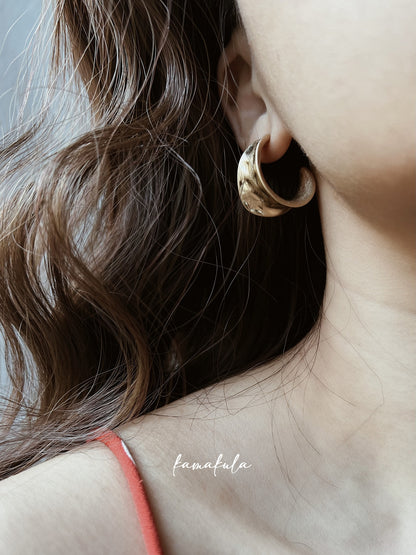 Chloe Chunky Half Hoops