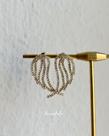 Angel Wings Pave Earrings
