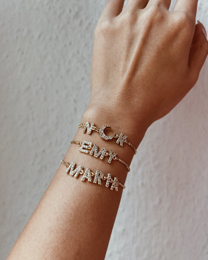 Personalized Charm Letter Name Bracelet