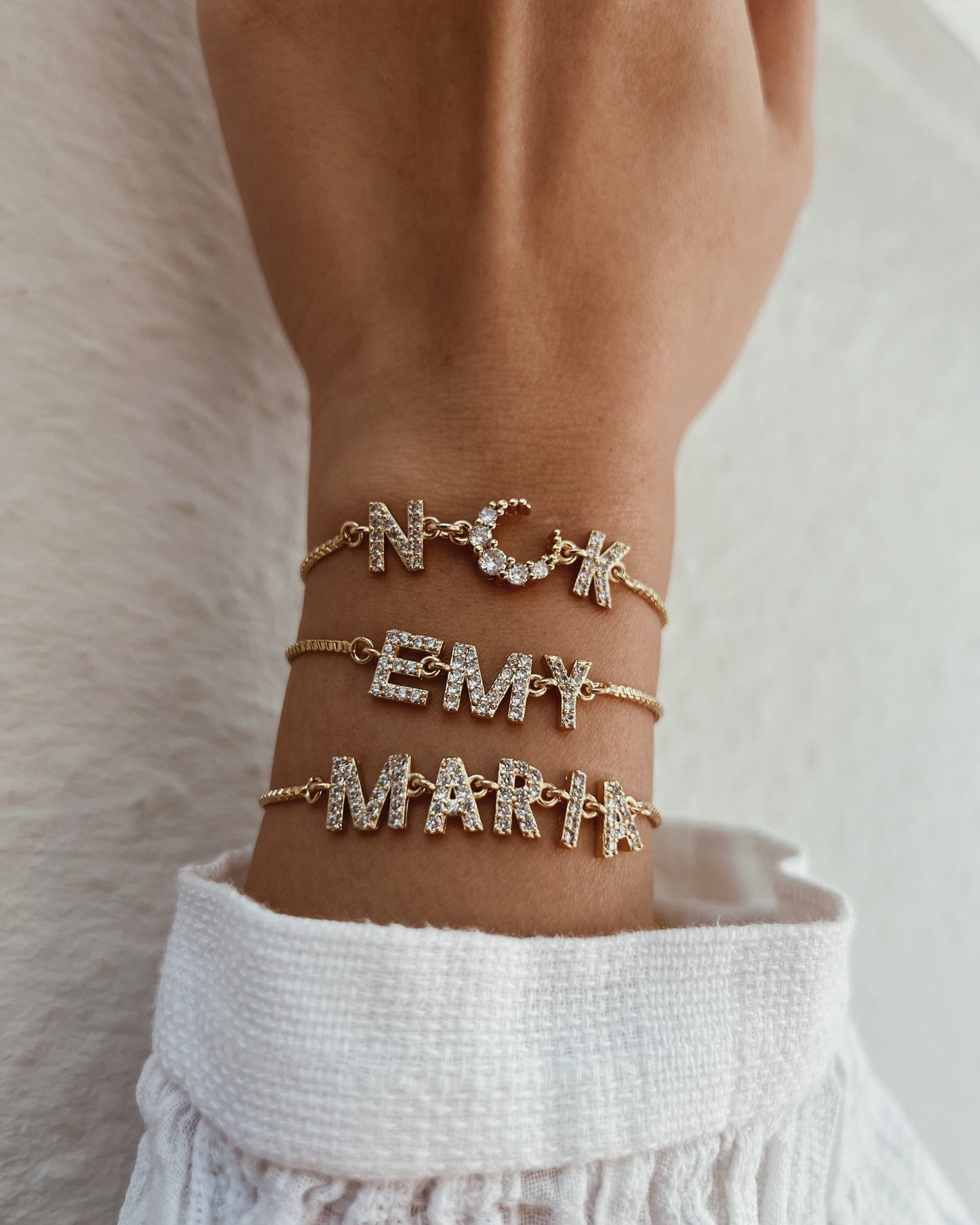 Personalized Charm Letter Name Bracelet