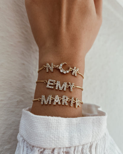 Personalized Charm Letter Name Bracelet