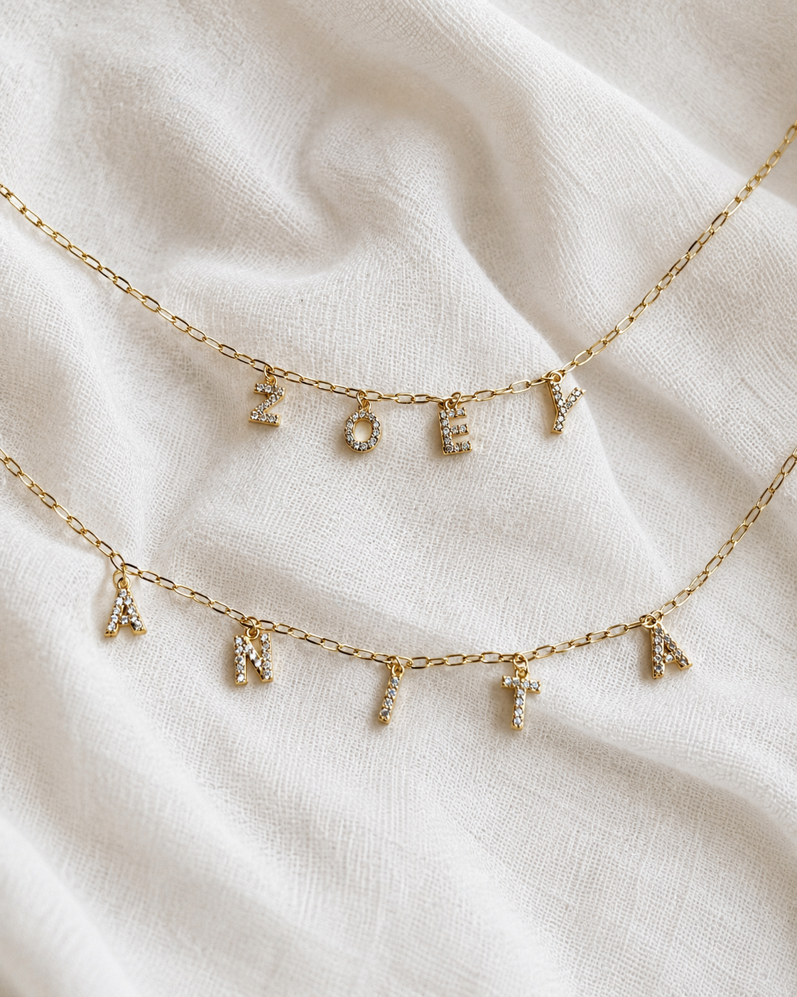 Personalized Charm Letter Name Necklace