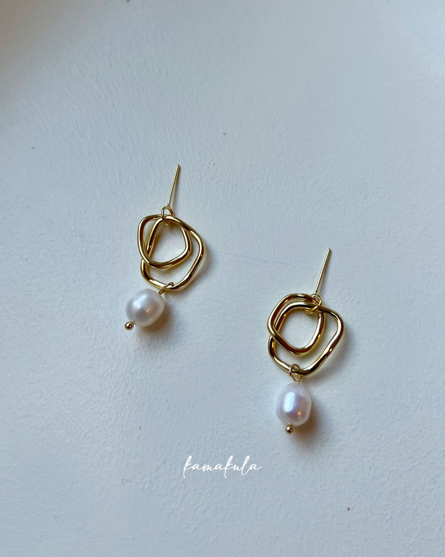 Narcissus Pearl Drop Earrings