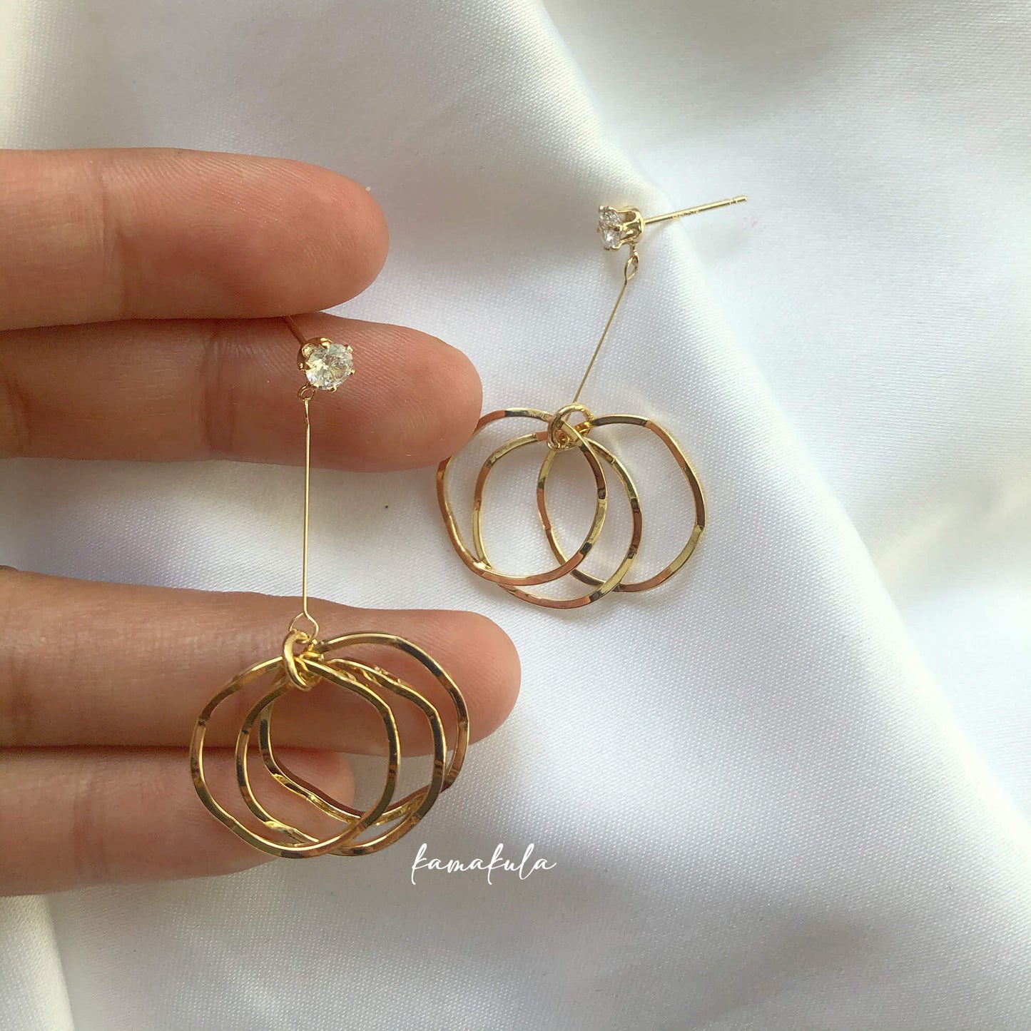 Dangling Hoops Earrings