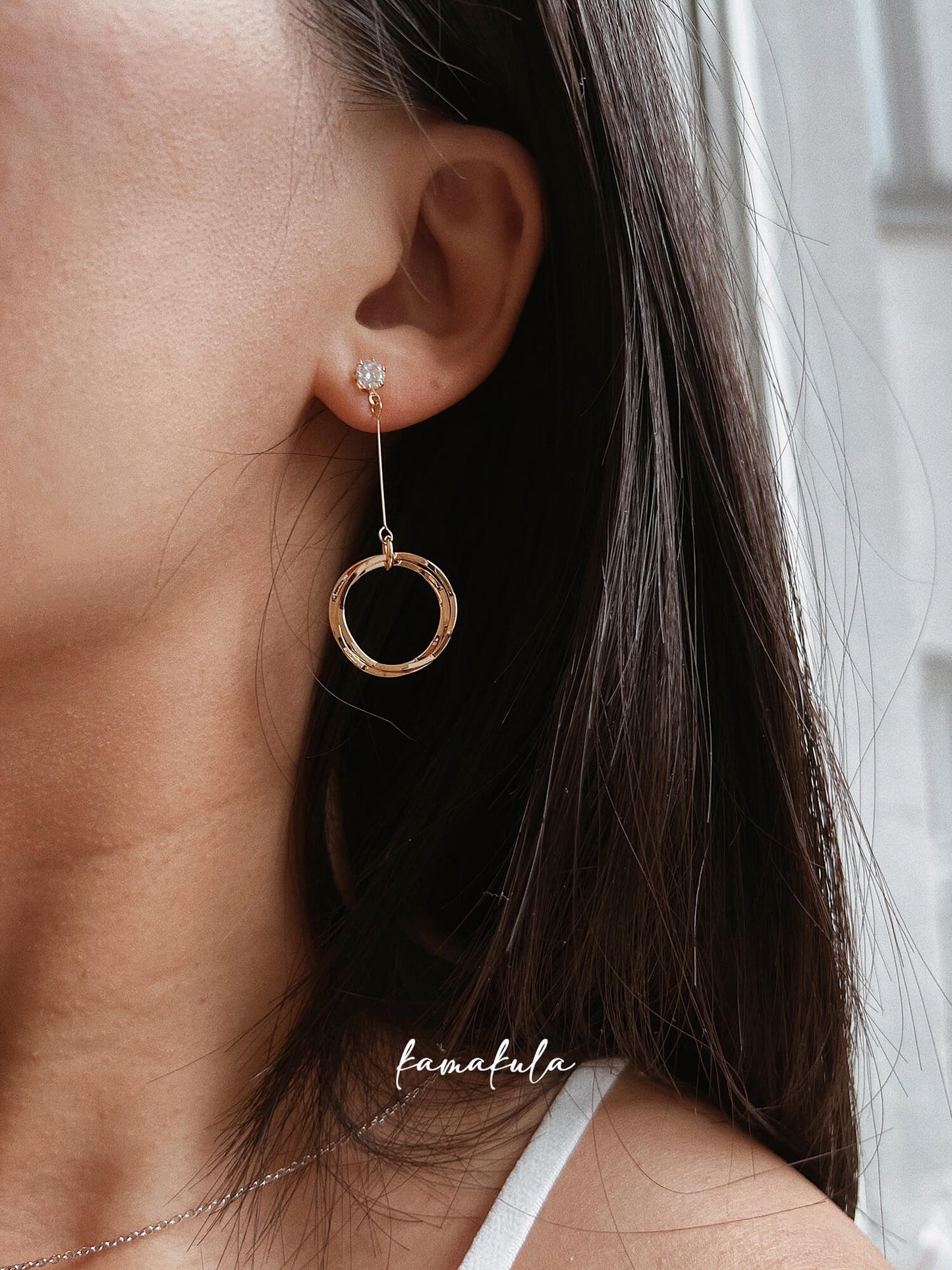 Dangling Hoops Earrings