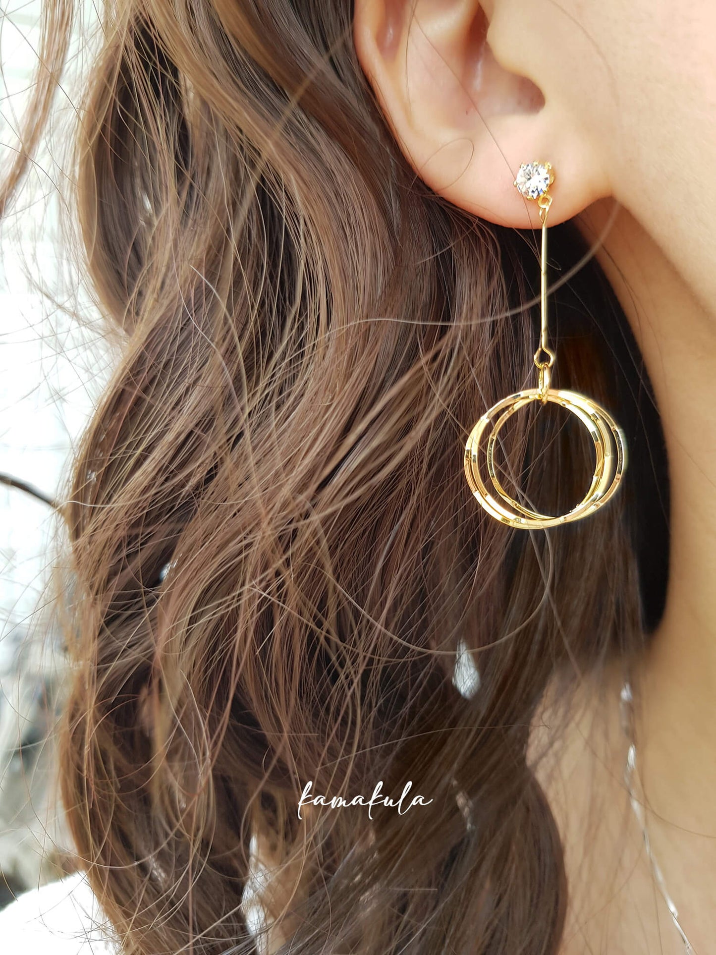 Dangling Hoops Earrings