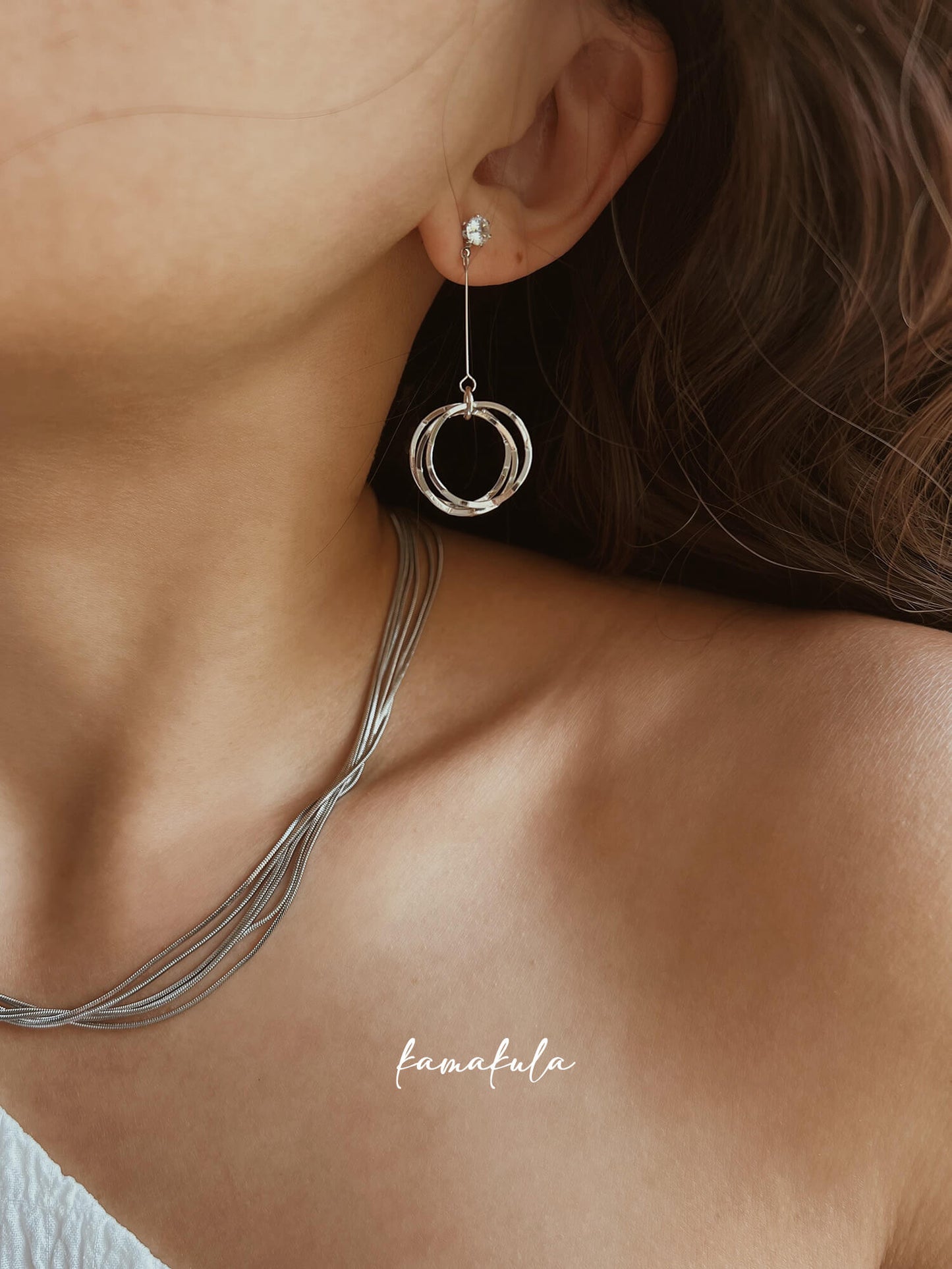 Dangling Hoops Earrings