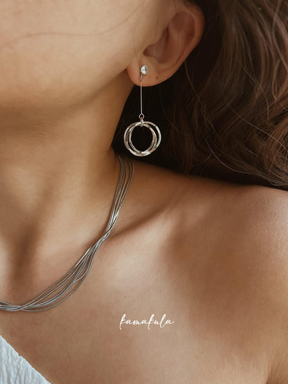 Dangling Hoops Earrings
