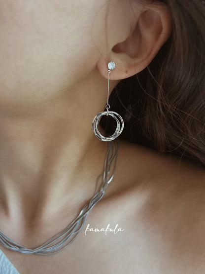 Dangling Hoops Earrings