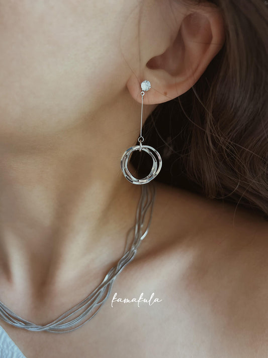 Dangling Hoops Earrings
