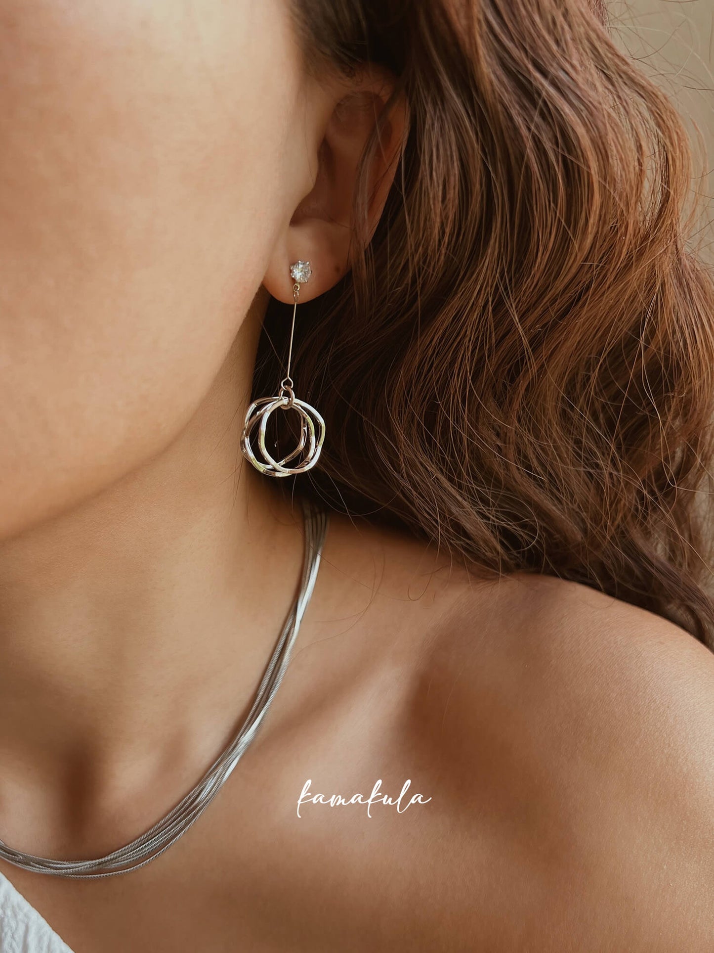 Dangling Hoops Earrings