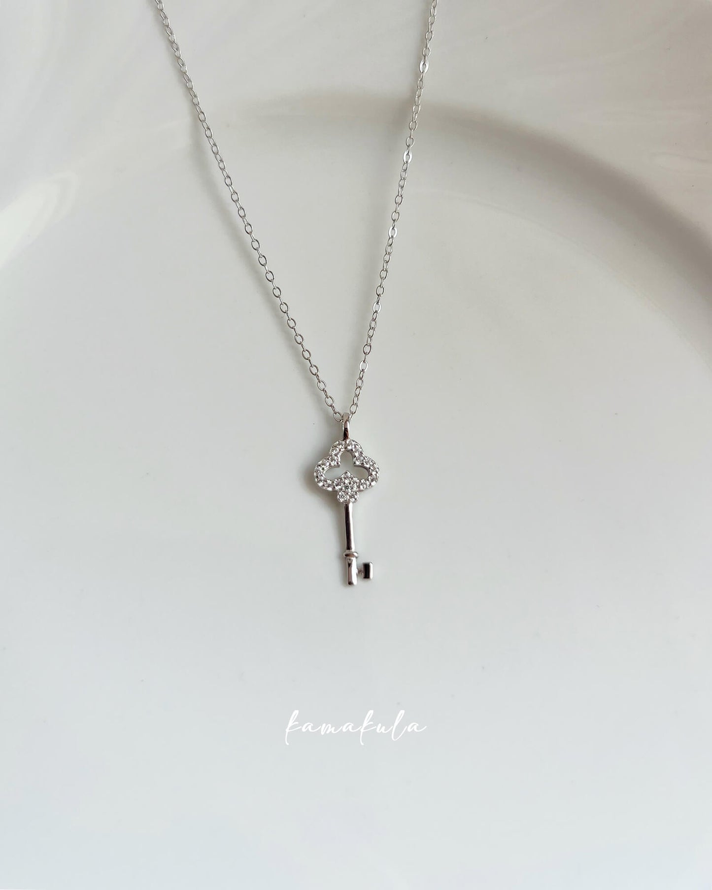 925 Silver Key Pendant Necklace