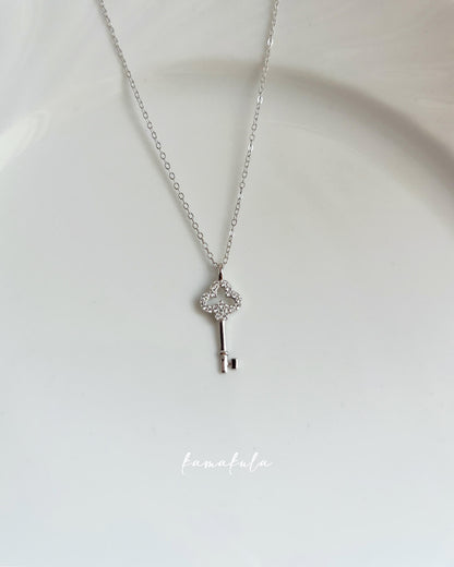 925 Silver Key Pendant Necklace