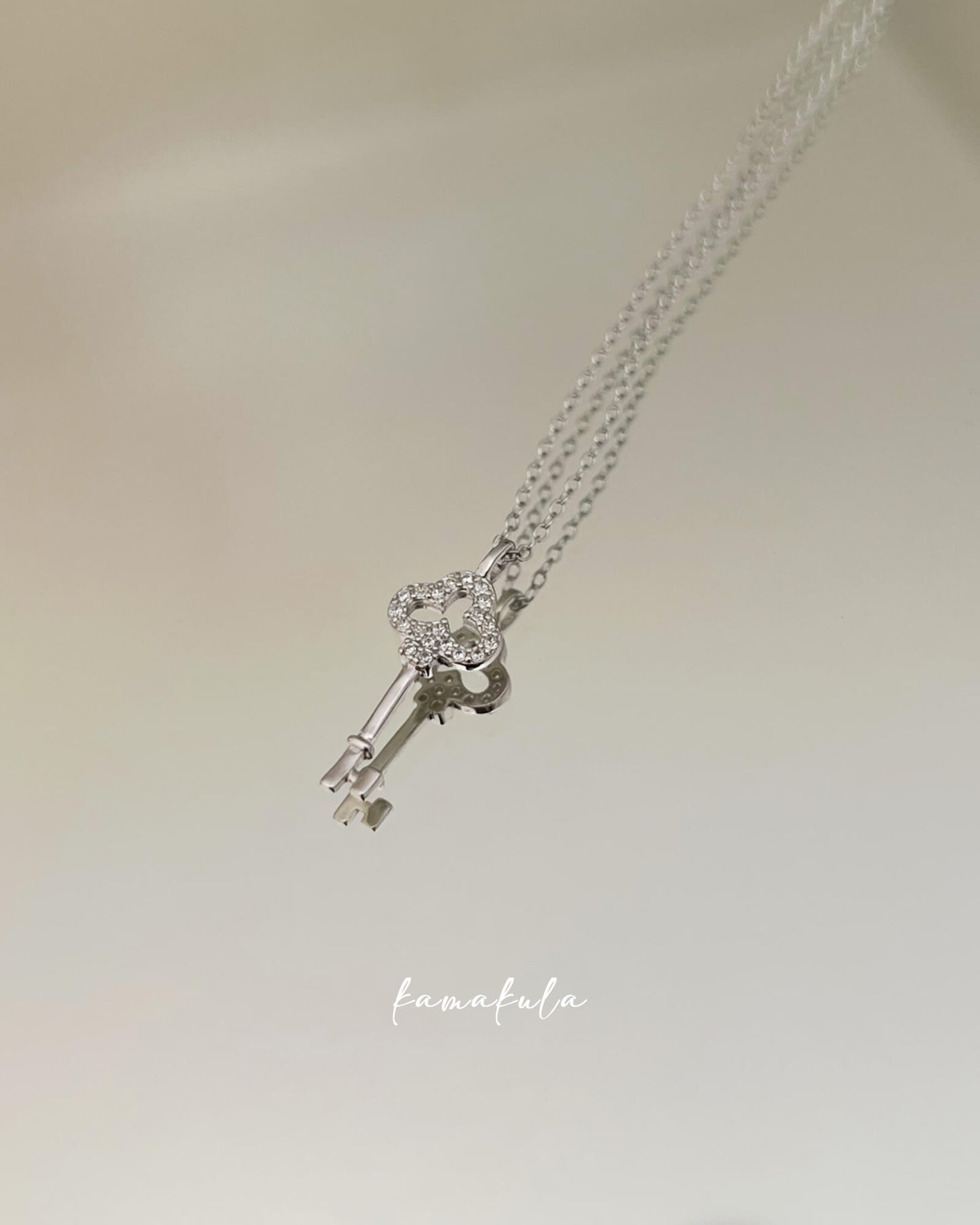 925 Silver Key Pendant Necklace