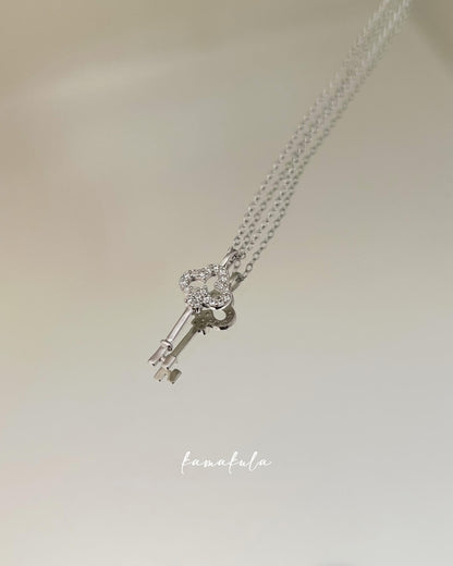 925 Silver Key Pendant Necklace