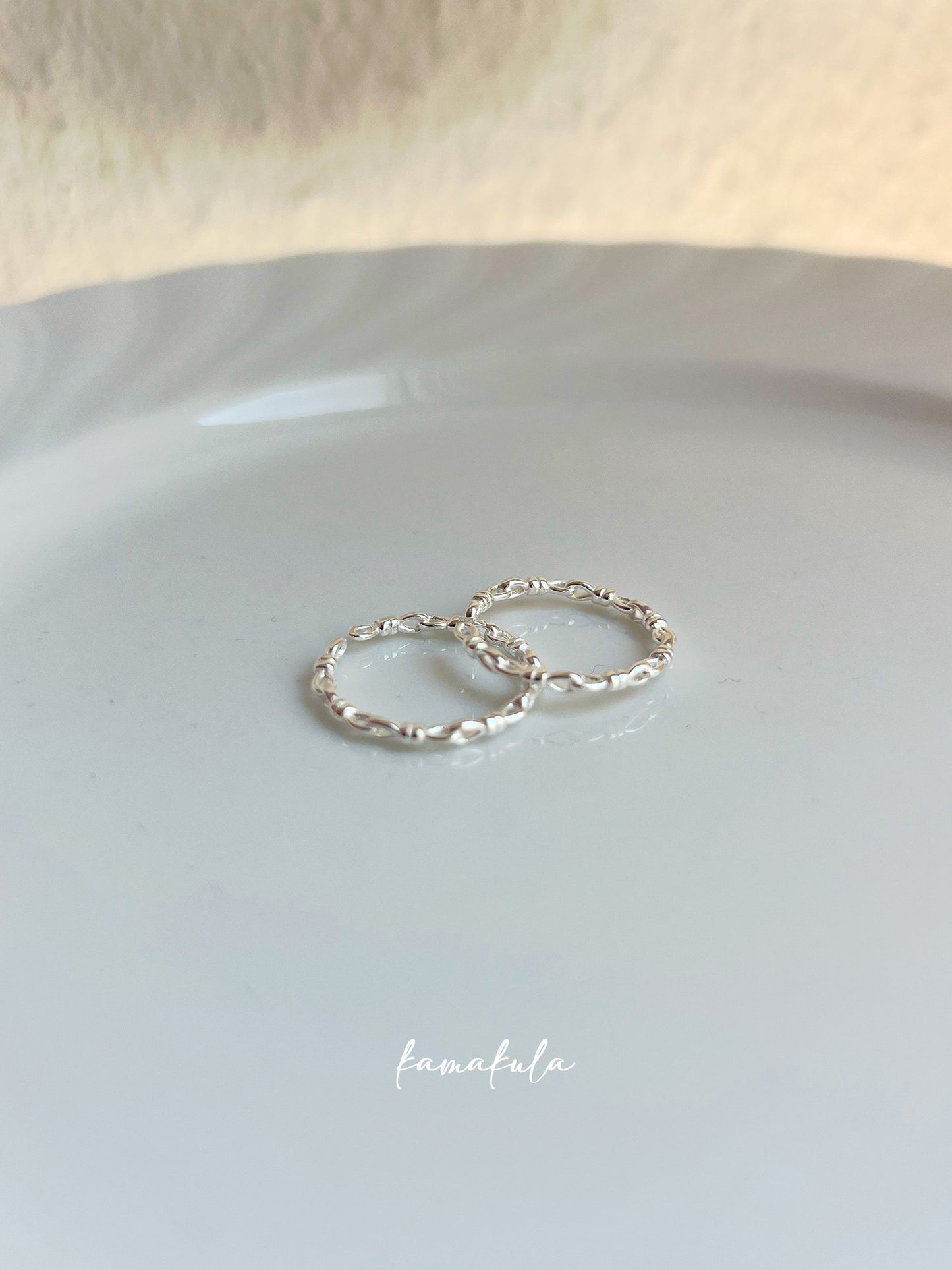 925 Silver Knotted Cord Pattern Ring