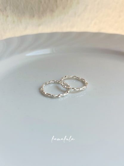 925 Silver Knotted Cord Pattern Ring