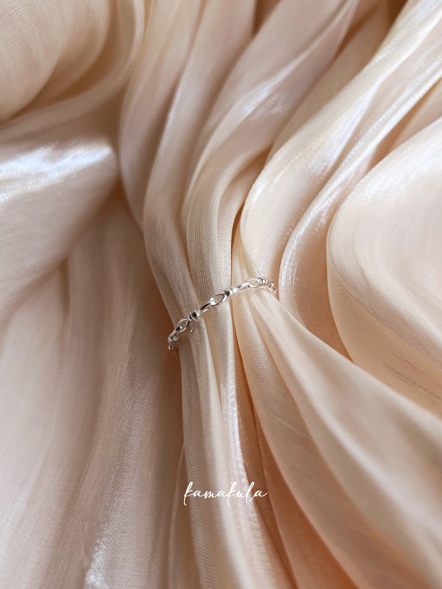 925 Silver Knotted Cord Pattern Ring