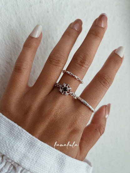 925 Silver Knotted Cord Pattern Ring