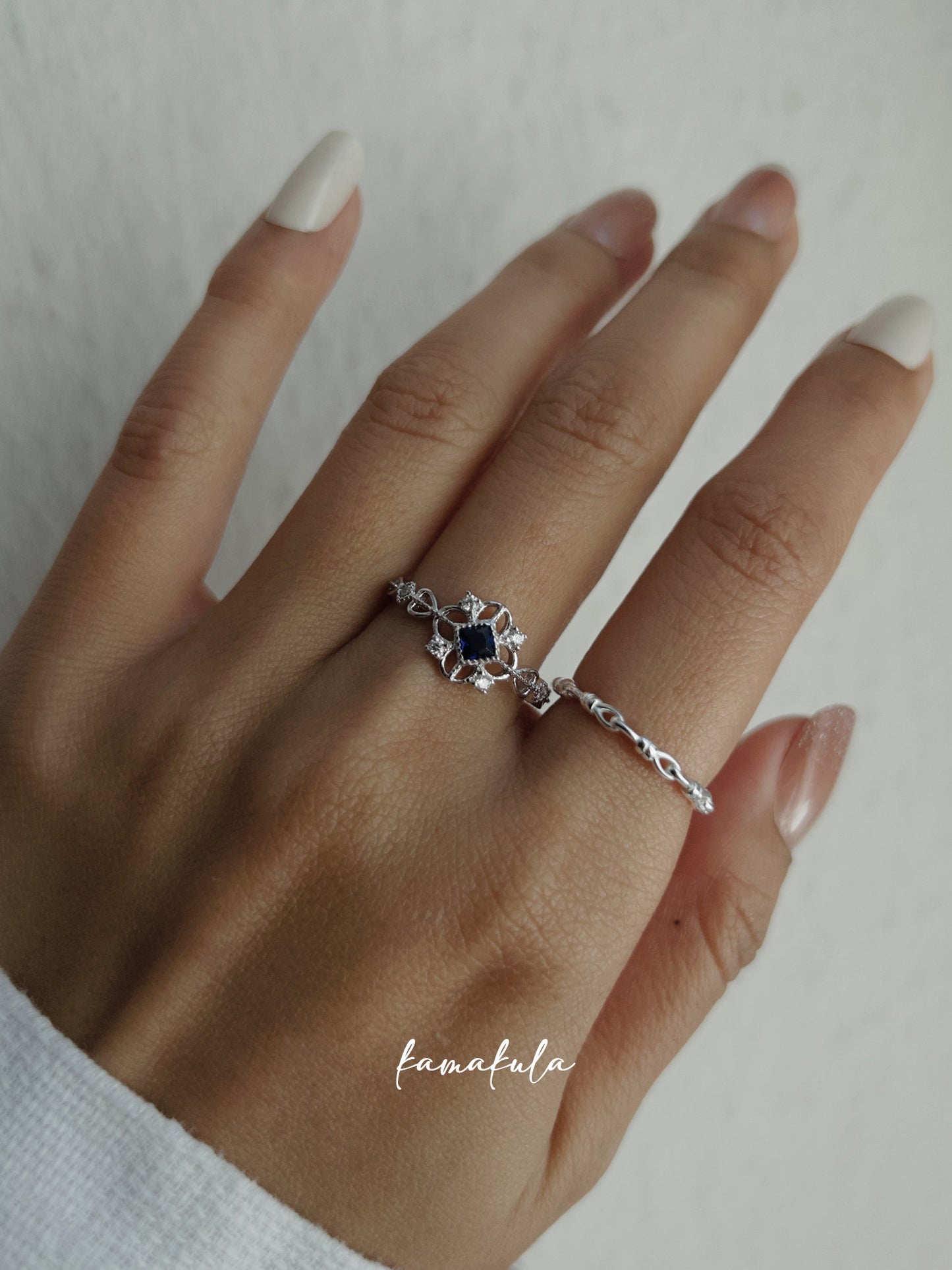 925 Silver Knotted Cord Pattern Ring