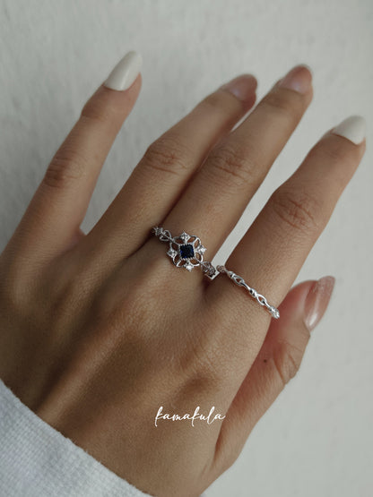 925 Silver Knotted Cord Pattern Ring