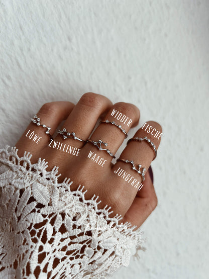 925 Silver Zodiac Constellation Ring