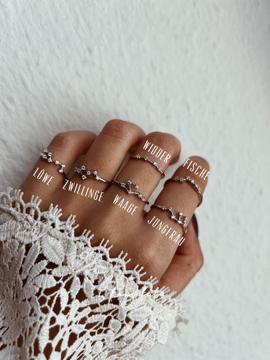 925 Silver Zodiac Constellation Ring