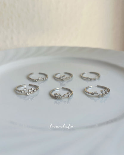 925 Silver Zodiac Constellation Ring