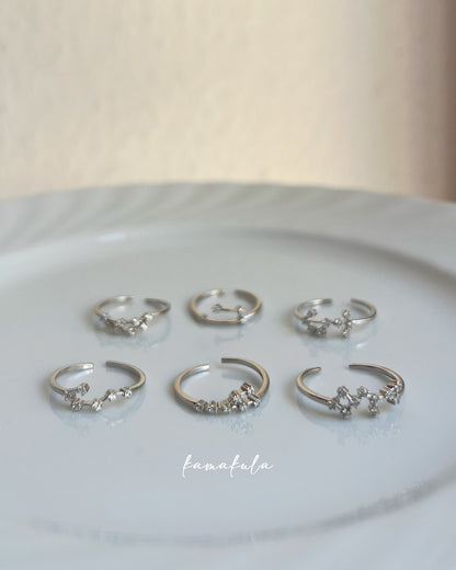 925 Silver Zodiac Constellation Ring