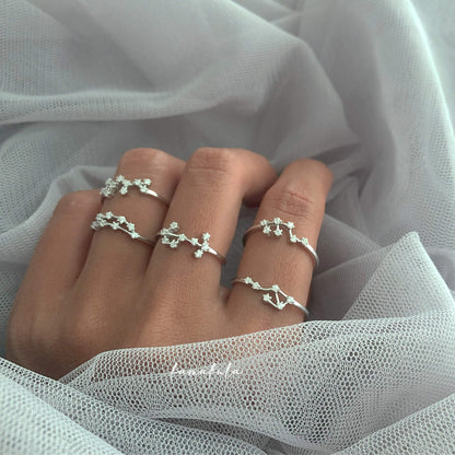 925 Silver Zodiac Constellation Ring