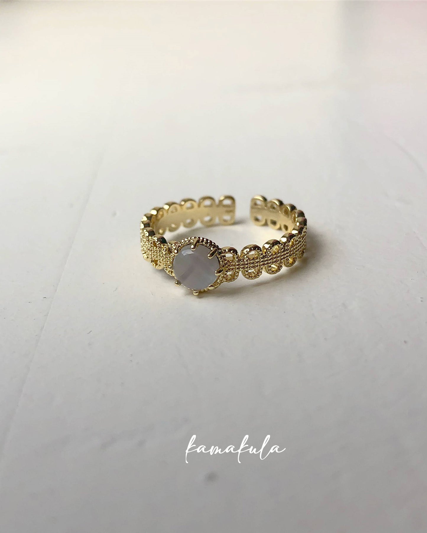 Amaris Moonstone Ring (Single Stone)