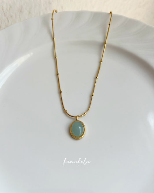 Aqua Pendant Necklace