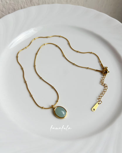 Aqua Pendant Necklace