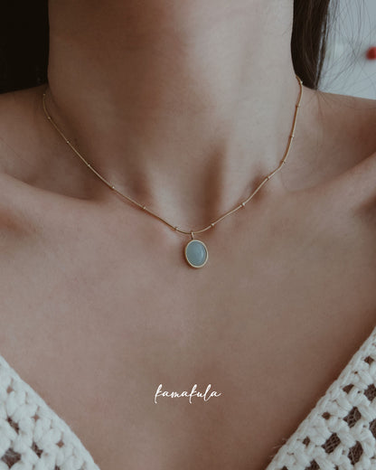 Aqua Pendant Necklace