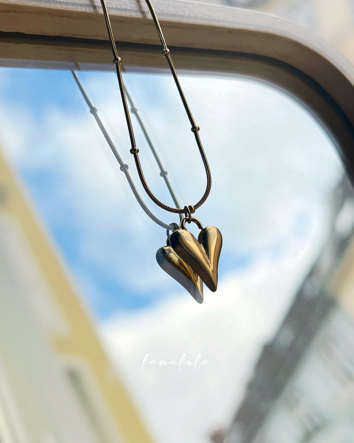 Gold Heart Pendant Necklace