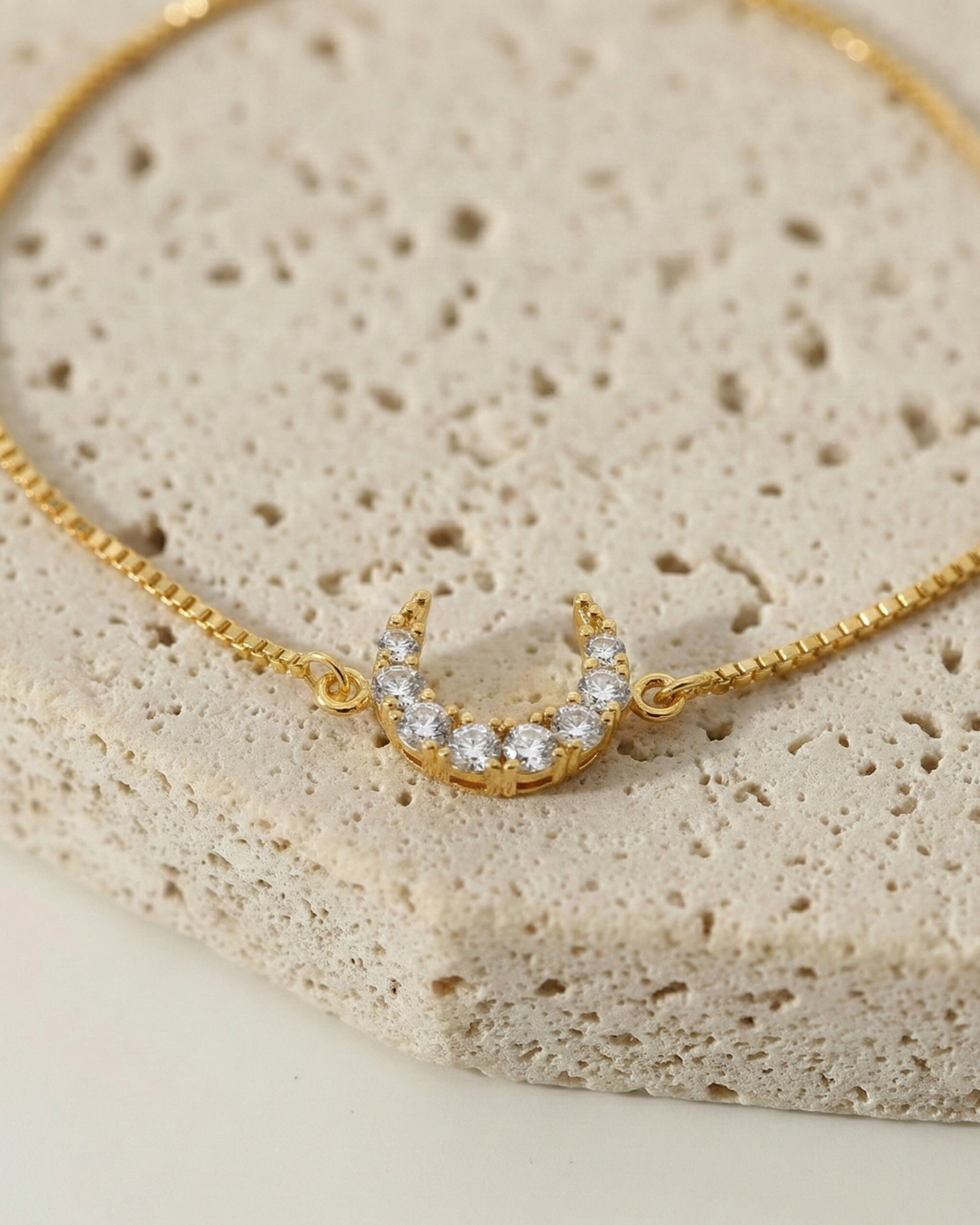 Crescent Moon Slider Bracelet