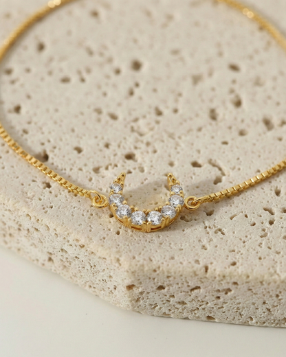 Crescent Moon Slider Bracelet