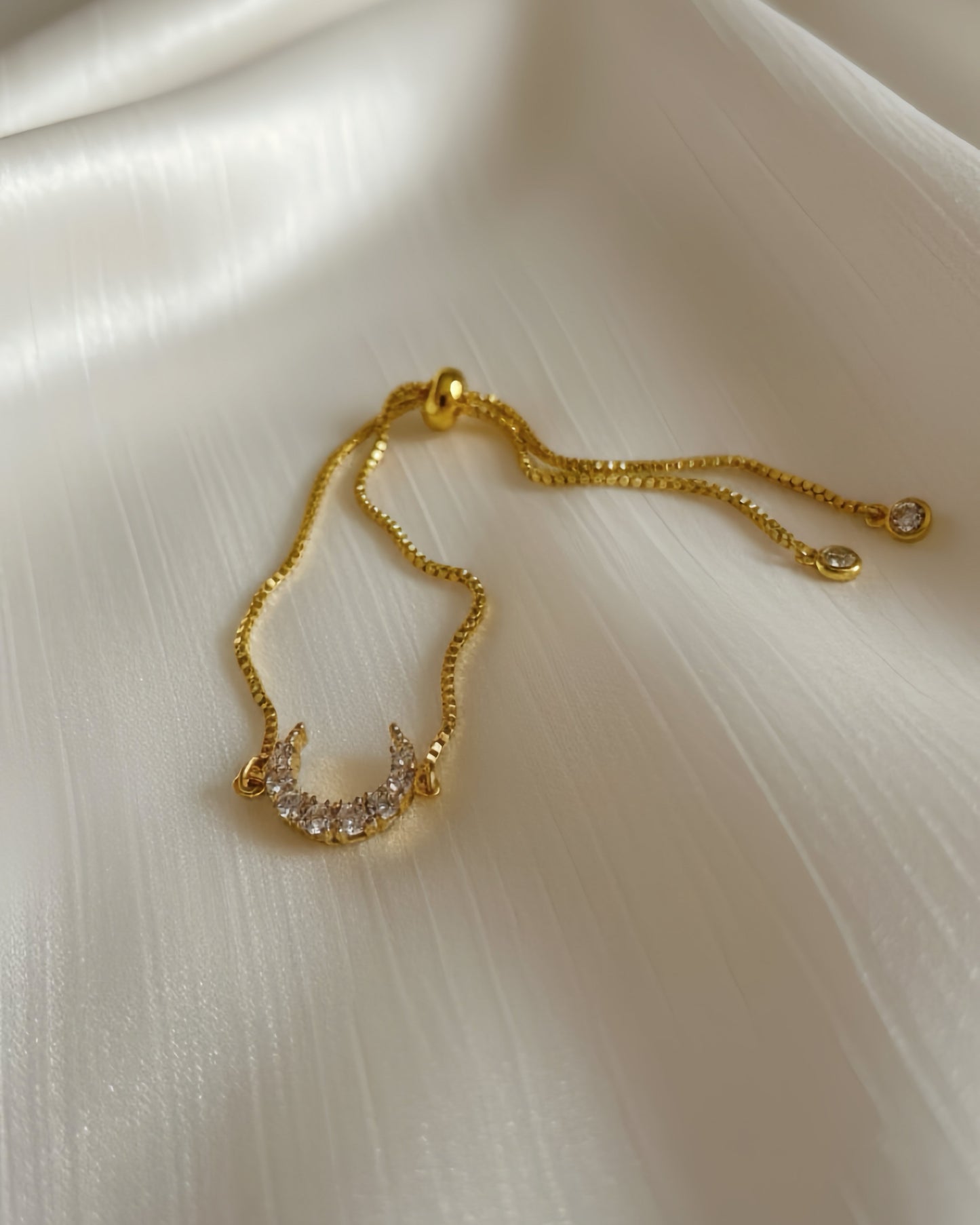 Crescent Moon Slider Bracelet