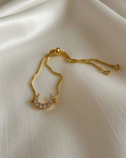 Crescent Moon Slider Bracelet