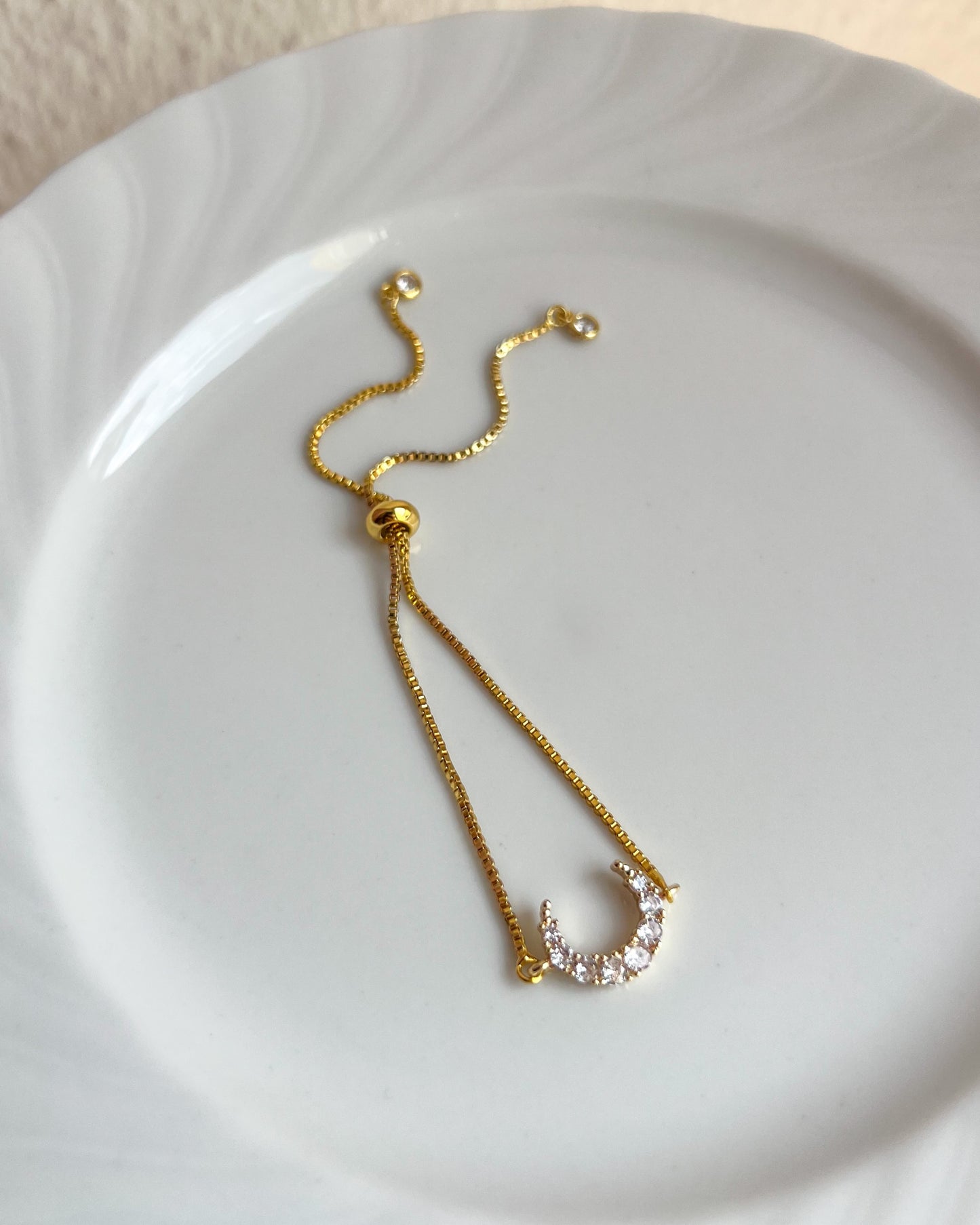 Crescent Moon Slider Bracelet