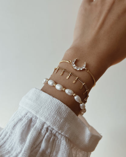 Crescent Moon Slider Bracelet