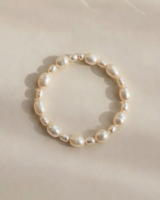 Soft Asymmetry Freshwater Pearl Bracelet