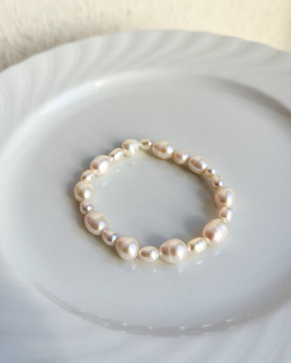Soft Asymmetry Freshwater Pearl Bracelet